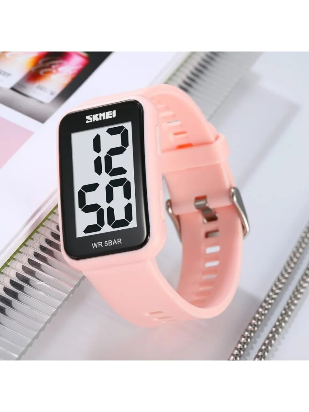 Stylish Waterproof Digital Watch with Large Display for Men & Women